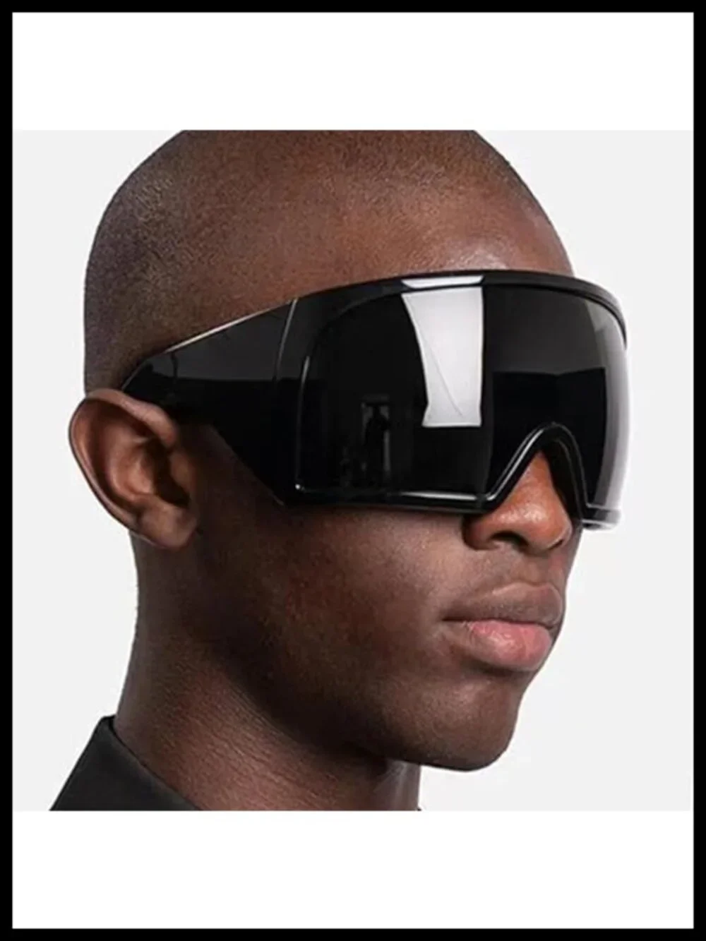 Oversized Wraparound Sunglasses Shield Rave Trendy Anti-UV